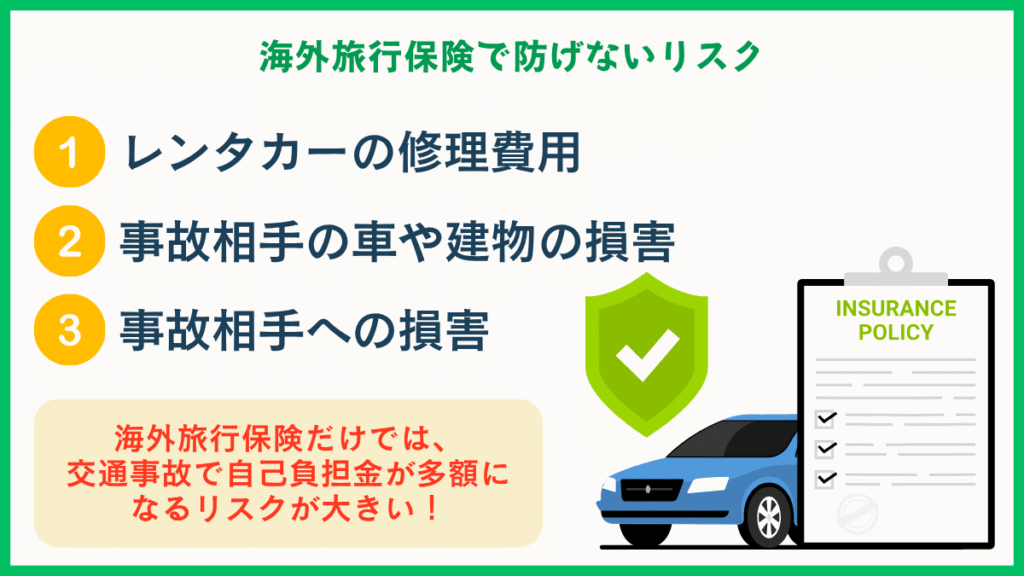 海外旅行保険で防げないリスク